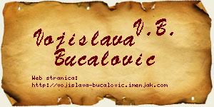 Vojislava Bucalović vizit kartica